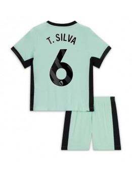 Billige Chelsea Thiago Silva #6 Tredjedraktsett Barn 2023-24 Kortermet (+ Korte bukser)